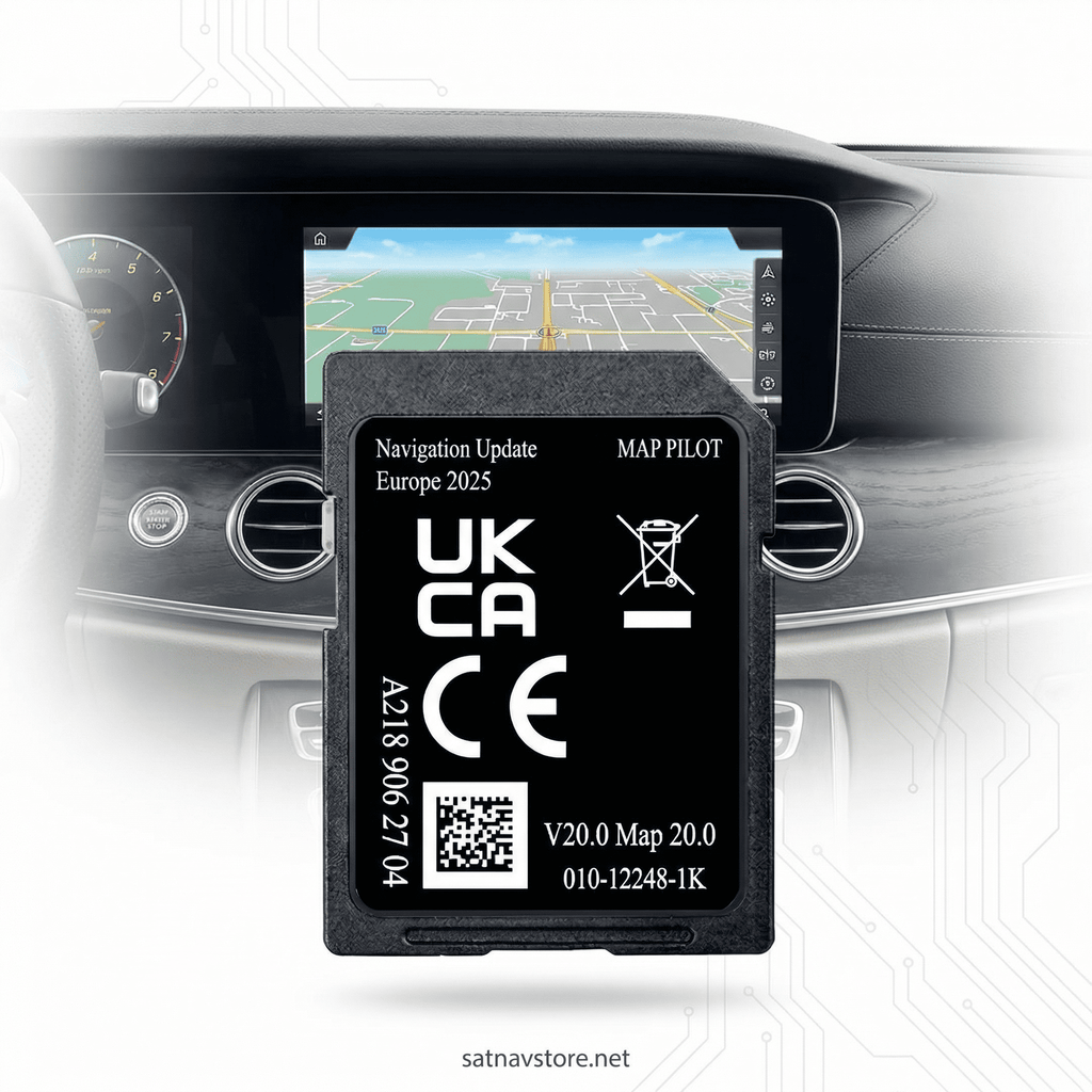 Updated Version Map 2025 Europe Garmin A218 V20 NTG 5 Star 1 Sat Nav SD Memory card MAP for CLA with Radar