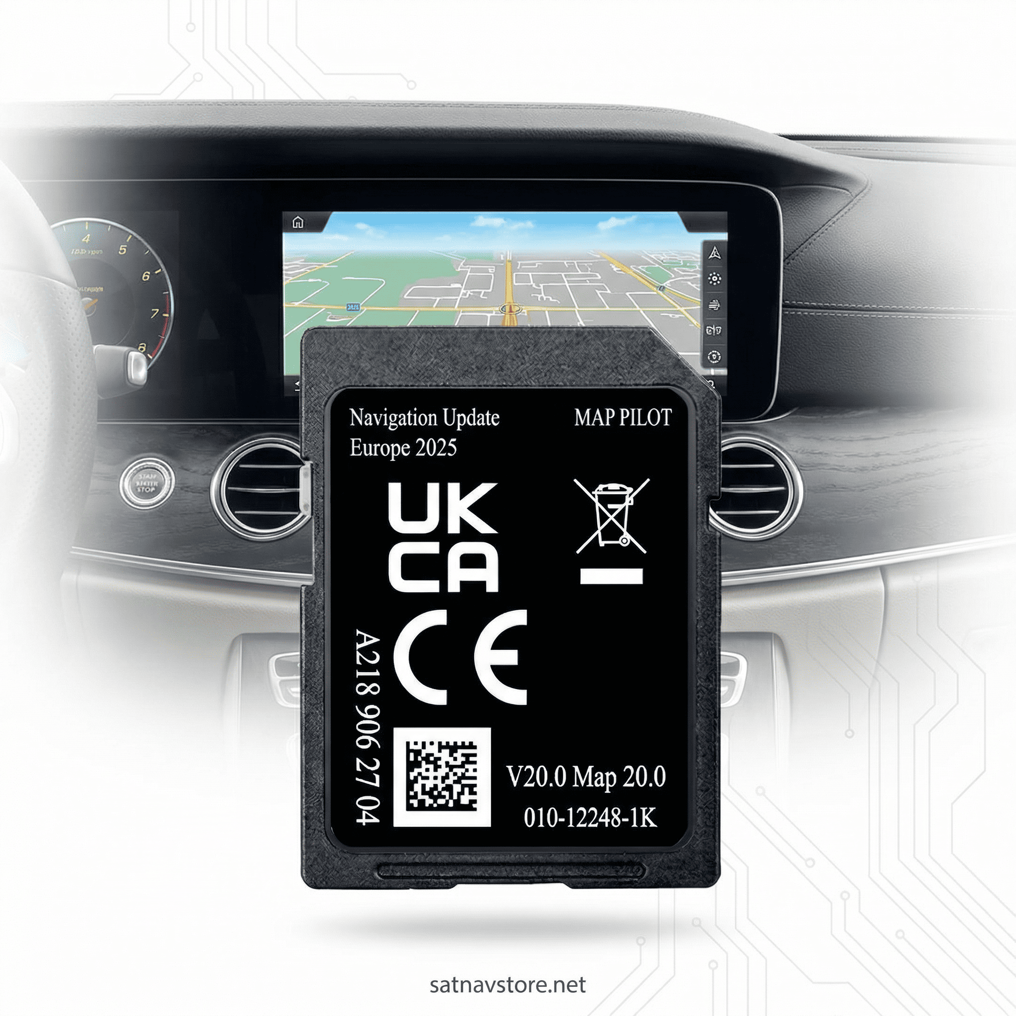 Updated Version Map 2025 Europe Garmin A218 V20 NTG 5 Star 1 Sat Nav SD Memory card MAP for CLA with Radar