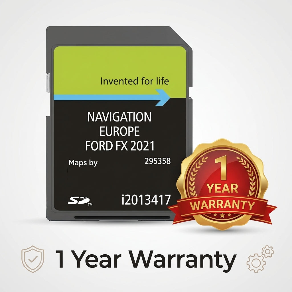 Ford FX Navigation SD Card — 2021 Europe GPS Map Update — Compatible with Focus, Mondeo, Kuga, S-Max, Transit (2007-2011)