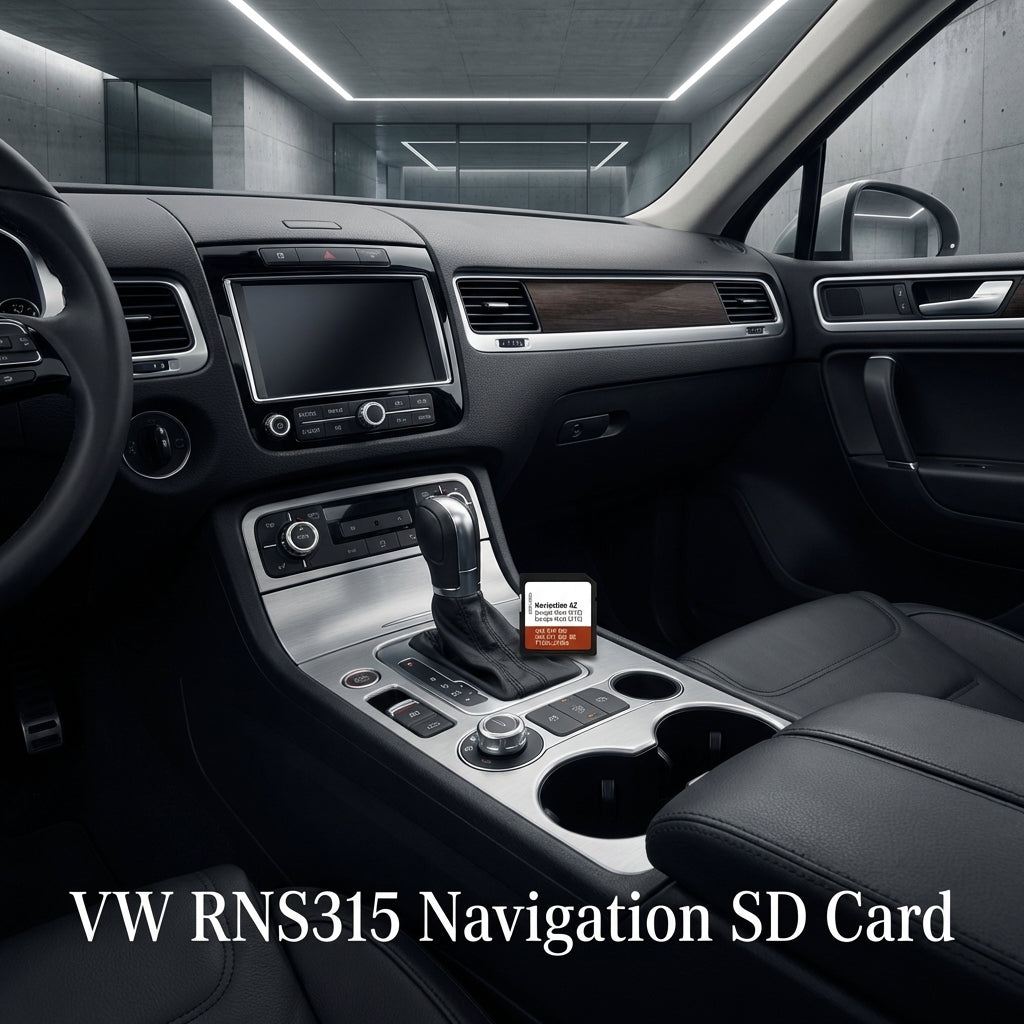 Europe West Sat Nav SD Card for VW RNS315 System Map Update — Fits Golf, Passat, Tiguan, Polo, Touran, Jetta