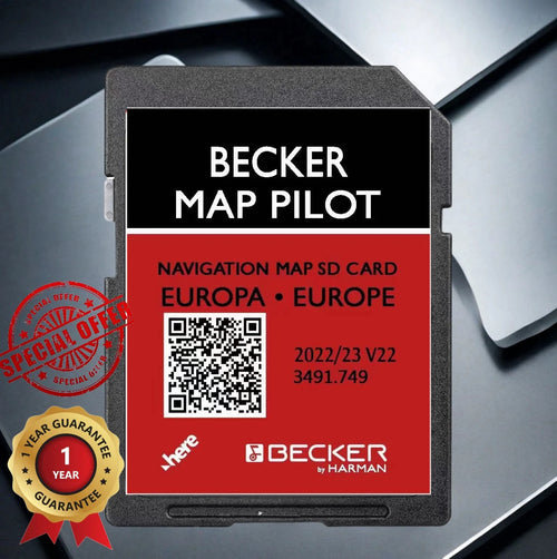 Becker Map Pilot 2023 GPS Navigation SD Card Europe 8GB - 2025 Map Update Sat Nav Store