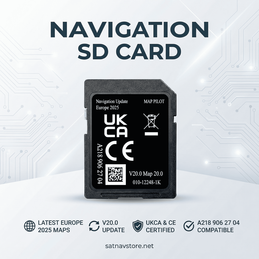 Updated Version Map 2025 Europe Garmin A218 V20 NTG 5 Star 1 Sat Nav SD Memory card MAP for CLA with Radar