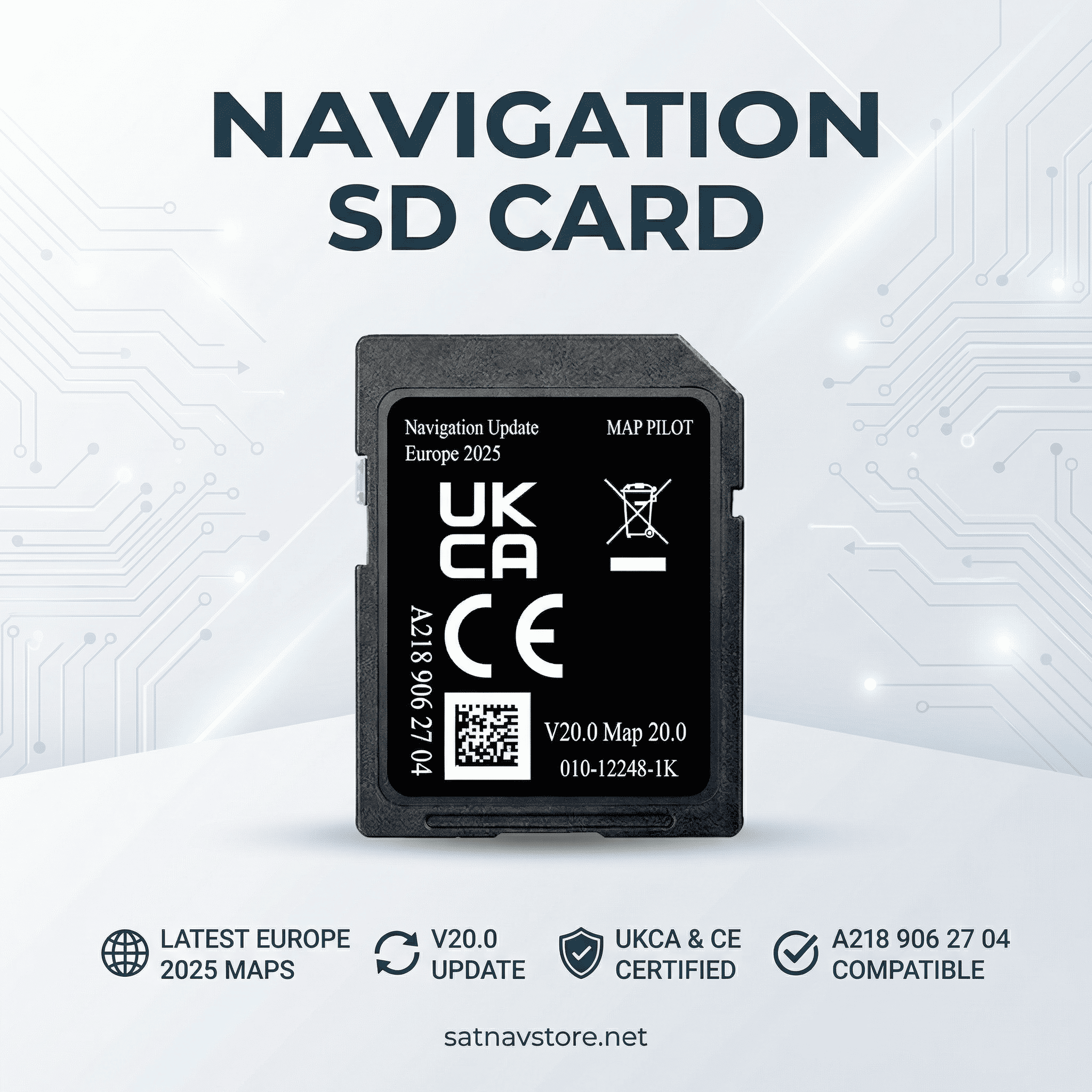 Updated Version Map 2025 Europe Garmin A218 V20 NTG 5 Star 1 Sat Nav SD Memory card MAP for CLA with Radar