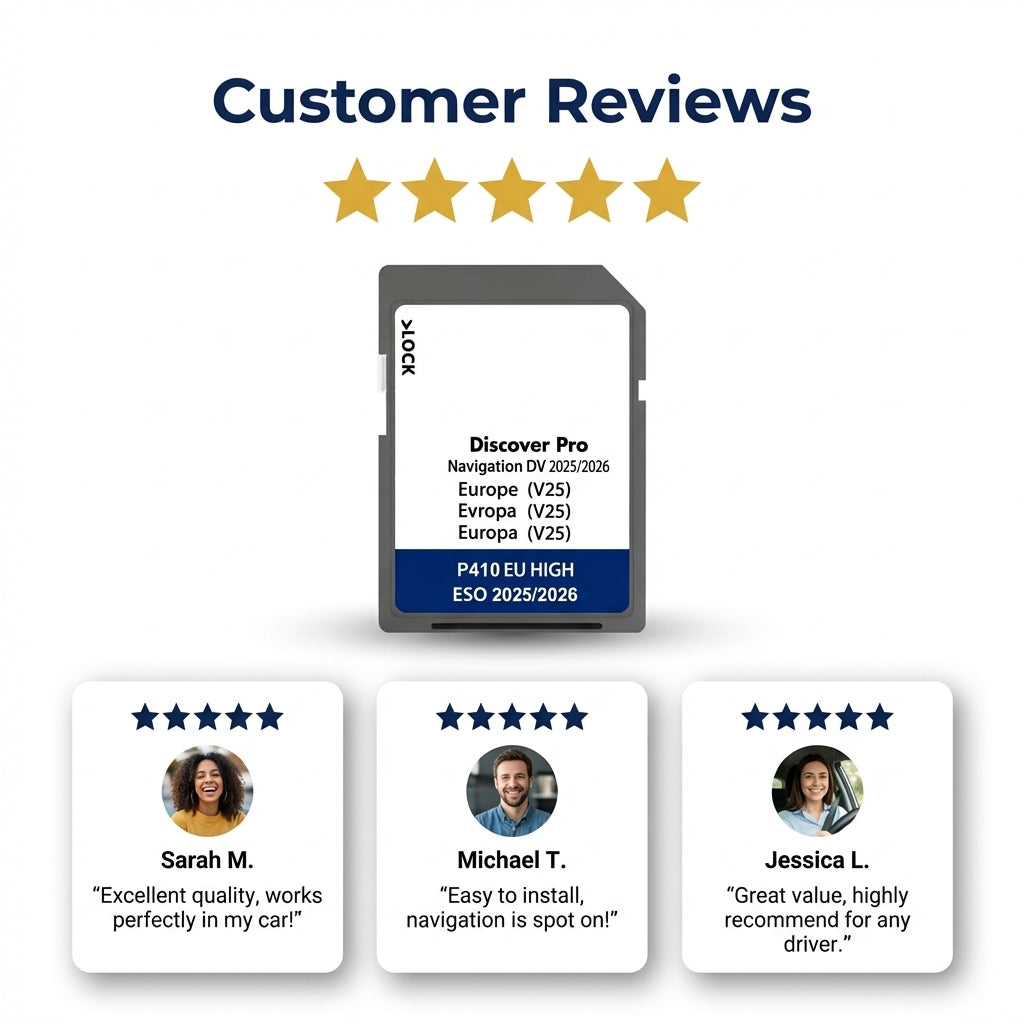 2024-2025 Europe Sat Nav SD Card for VW Discover Pro System — Map Update V19 — Fits Golf, Passat, Tiguan, Touran, Arteon (2013-2023)