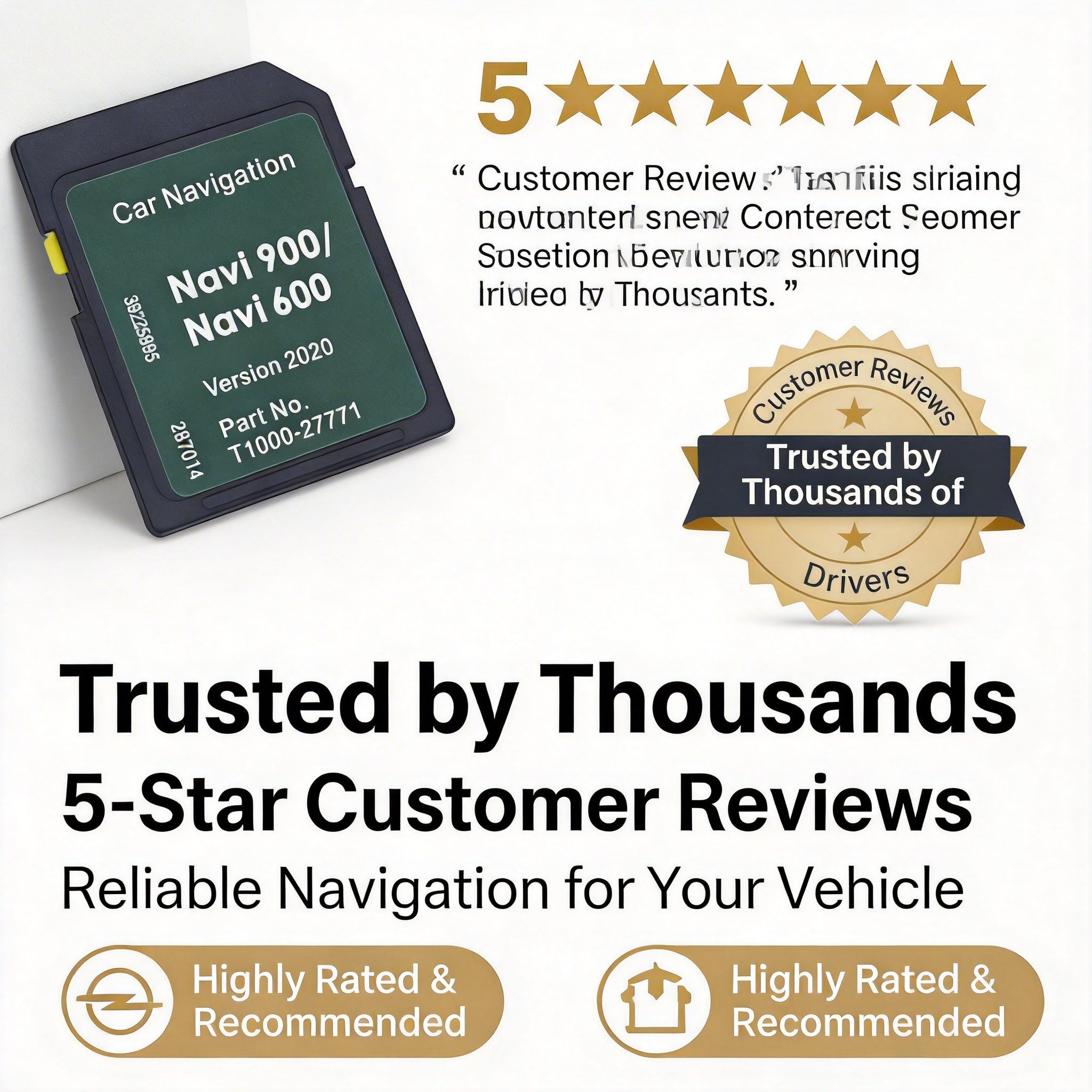 2022 Europe Sat Nav SD Card for Opel Vauxhall Navi 600 900 System — Map Update T1000-27771 — Fits Astra, Insignia, Meriva, Mokka, Zafira (2011-2014)