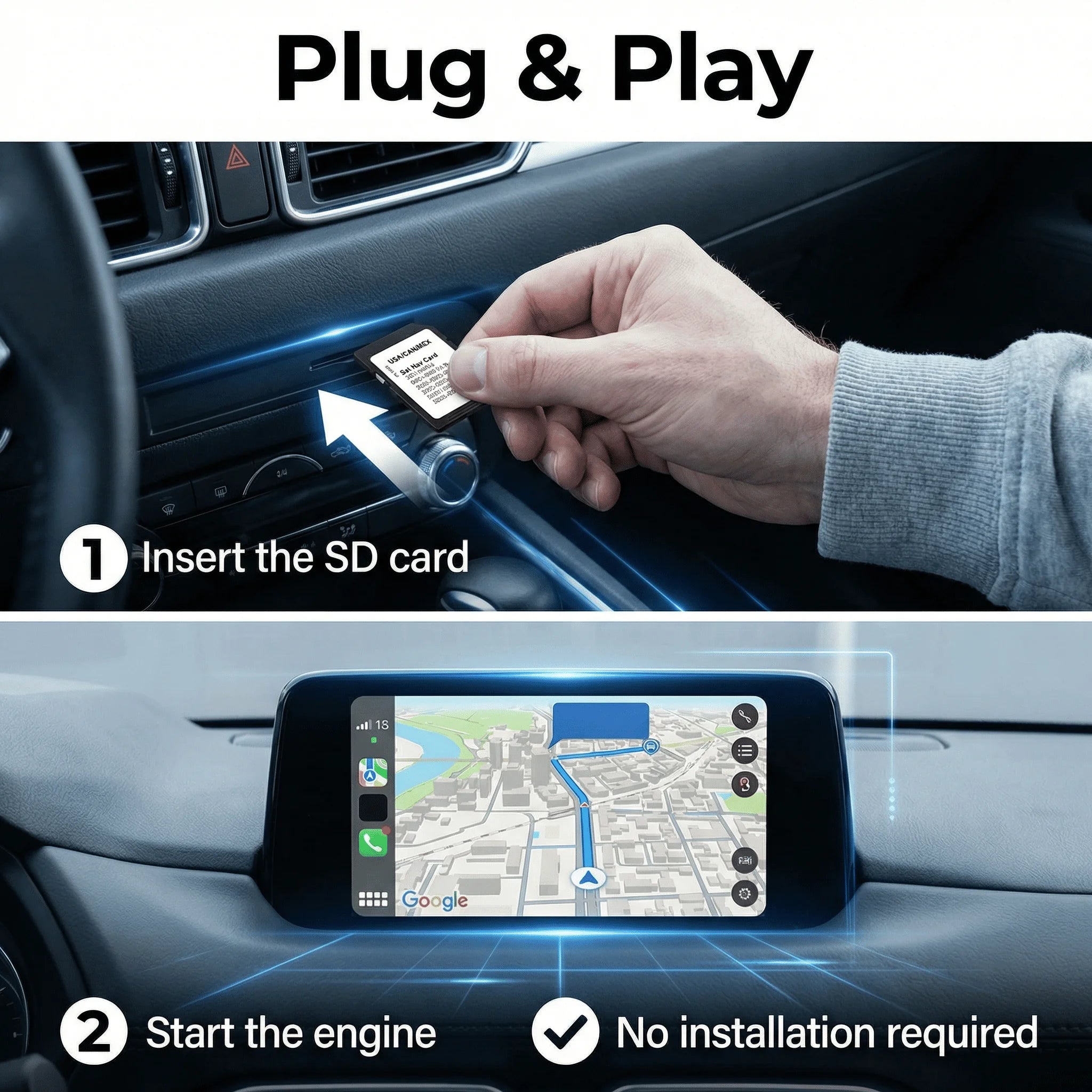 Navigation SD Card TD2K66EZ1B - North America Maps, VIN-Locked, Plug & Play, Compatible with 2021-2023 Mazd* 3 / CX5 / CX9 / CX3