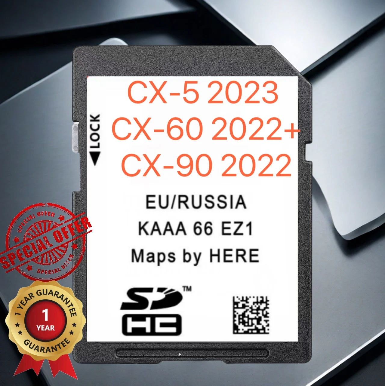 Mazda CX-5 CX-60 CX-90 2022-2024 GPS Navigation SD Card Europe KAAA66EZ1