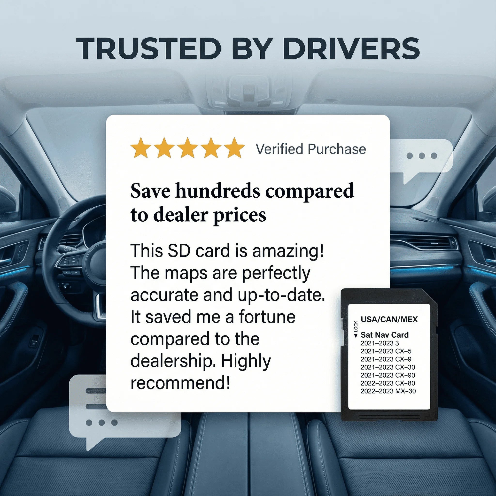 Mazda TD2K66EZ1B North America GPS Navigation SD Card 2024