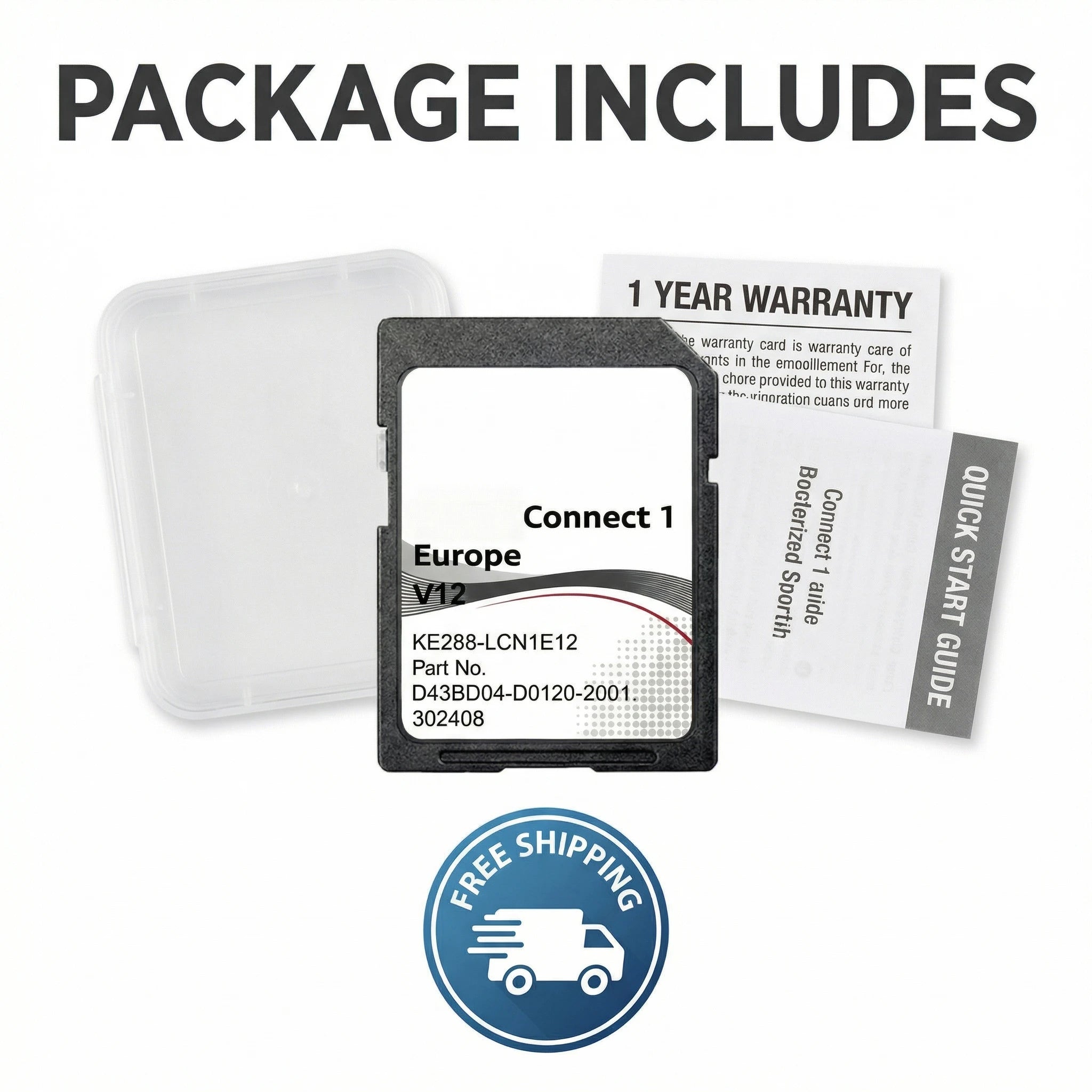 2023 Sat Nav SD Card for Nissan Connect 1 (LCN1) — Europe Map Update V12 LCN1EV12 — Fits Qashqai (J10), Juke