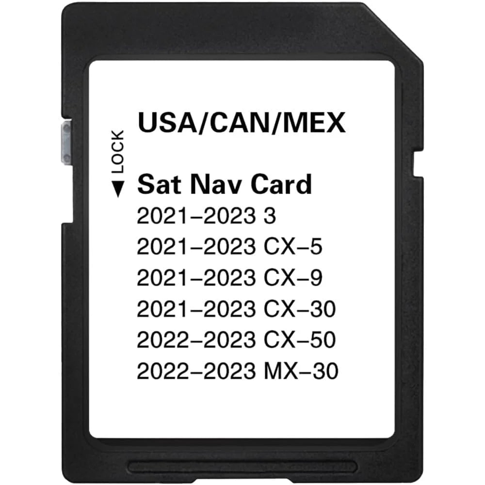 Navigation SD Card TD2K66EZ1B - North America Maps, VIN-Locked, Plug & Play, Compatible with 2021-2023 Mazd* 3 / CX5 / CX9 / CX3