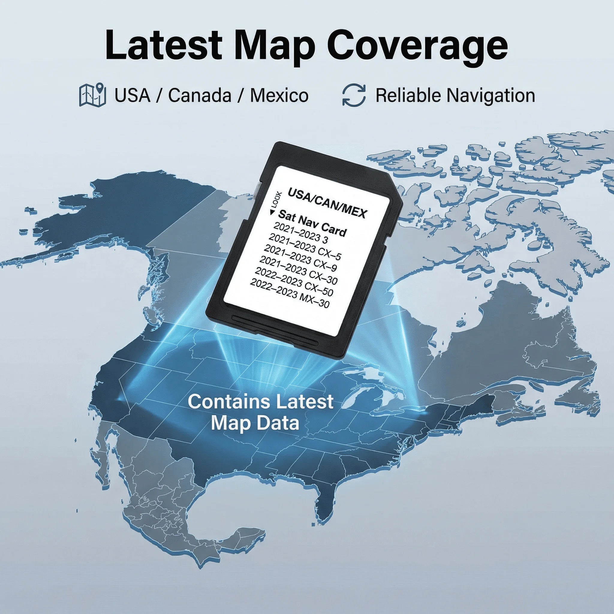 Navigation SD Card TD2K66EZ1B - North America Maps, VIN-Locked, Plug & Play, Compatible with 2021-2023 Mazd* 3 / CX5 / CX9 / CX3