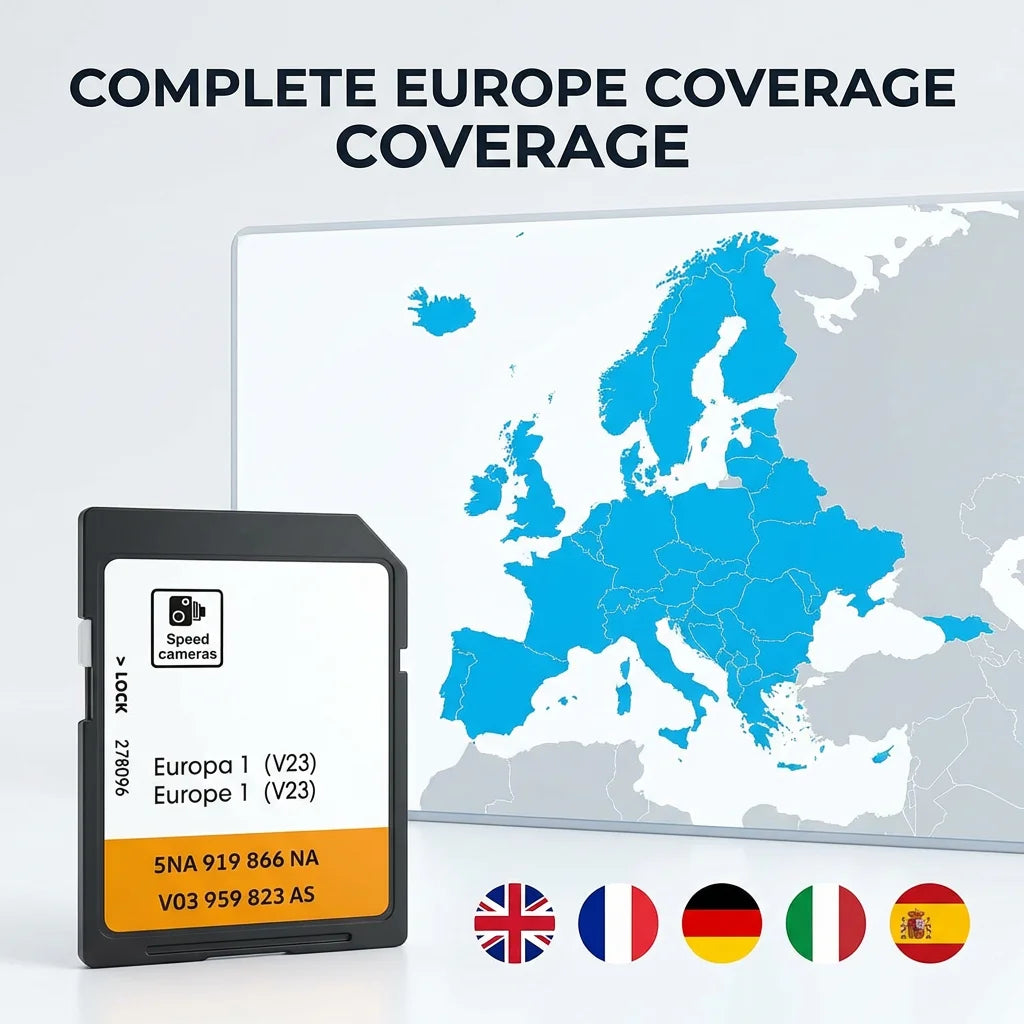 VW Discover Media MIB2 AS V22 2026 UK Europe GPS Navigation SD Card