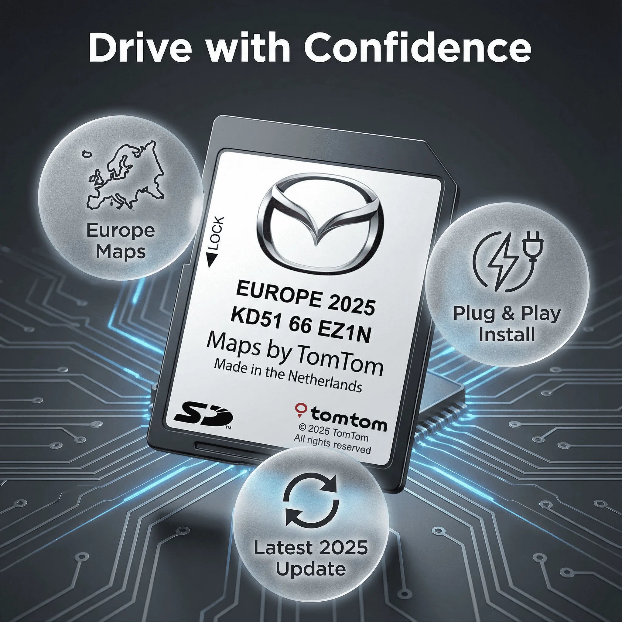 Mazda 6 CX-5 2025 GPS Navigation SD Card Europe NB1 KD5166EZ1N