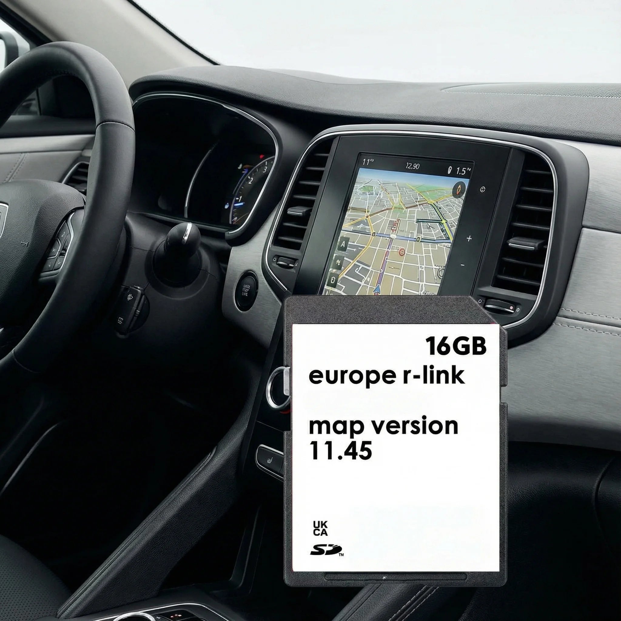 Renault R-link 11.45 2025 GPS Navigation SD Card Europe UK