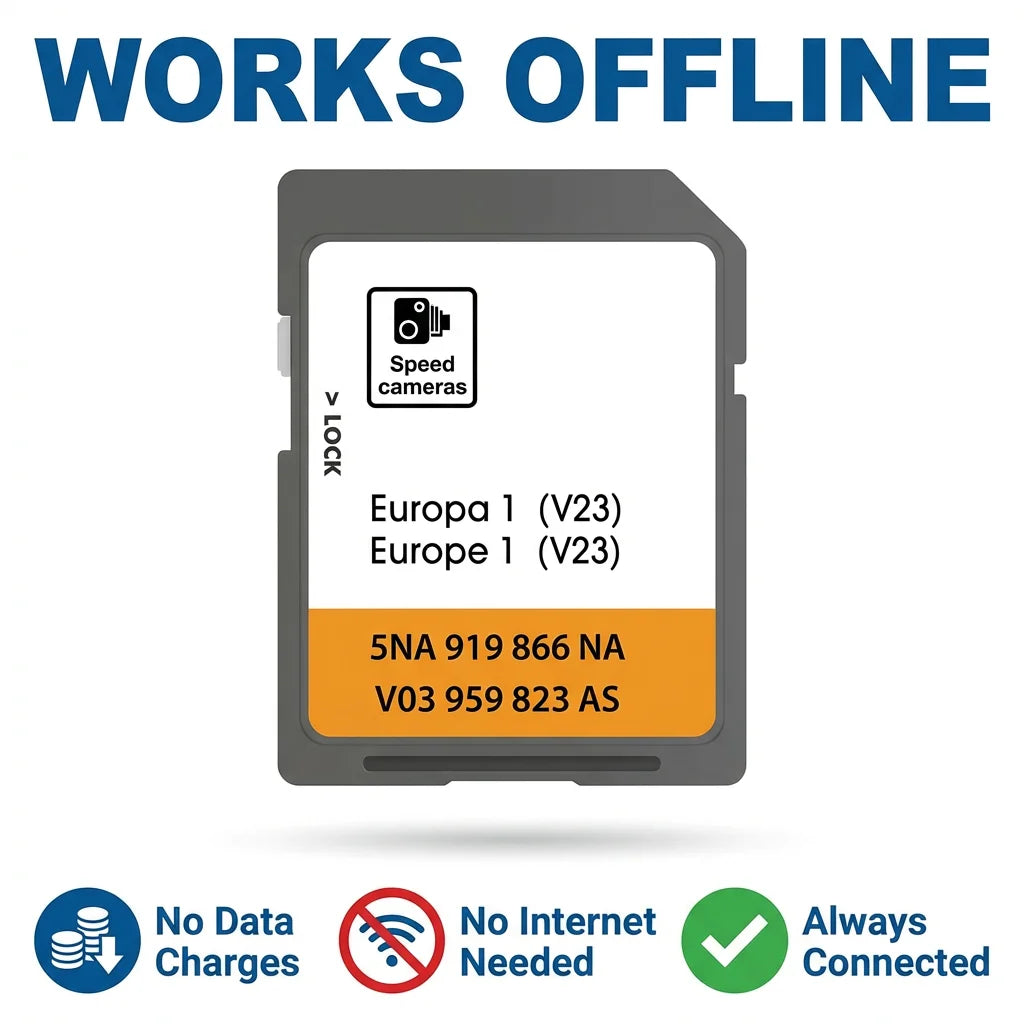 VW Discover Media MIB2 AS V22 2026 UK Europe GPS Navigation SD Card