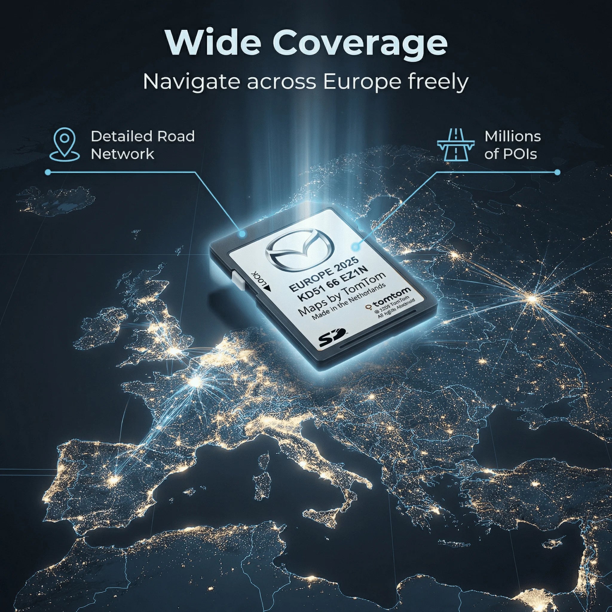 Mazda 6 CX-5 2025 GPS Navigation SD Card Europe NB1 KD5166EZ1N