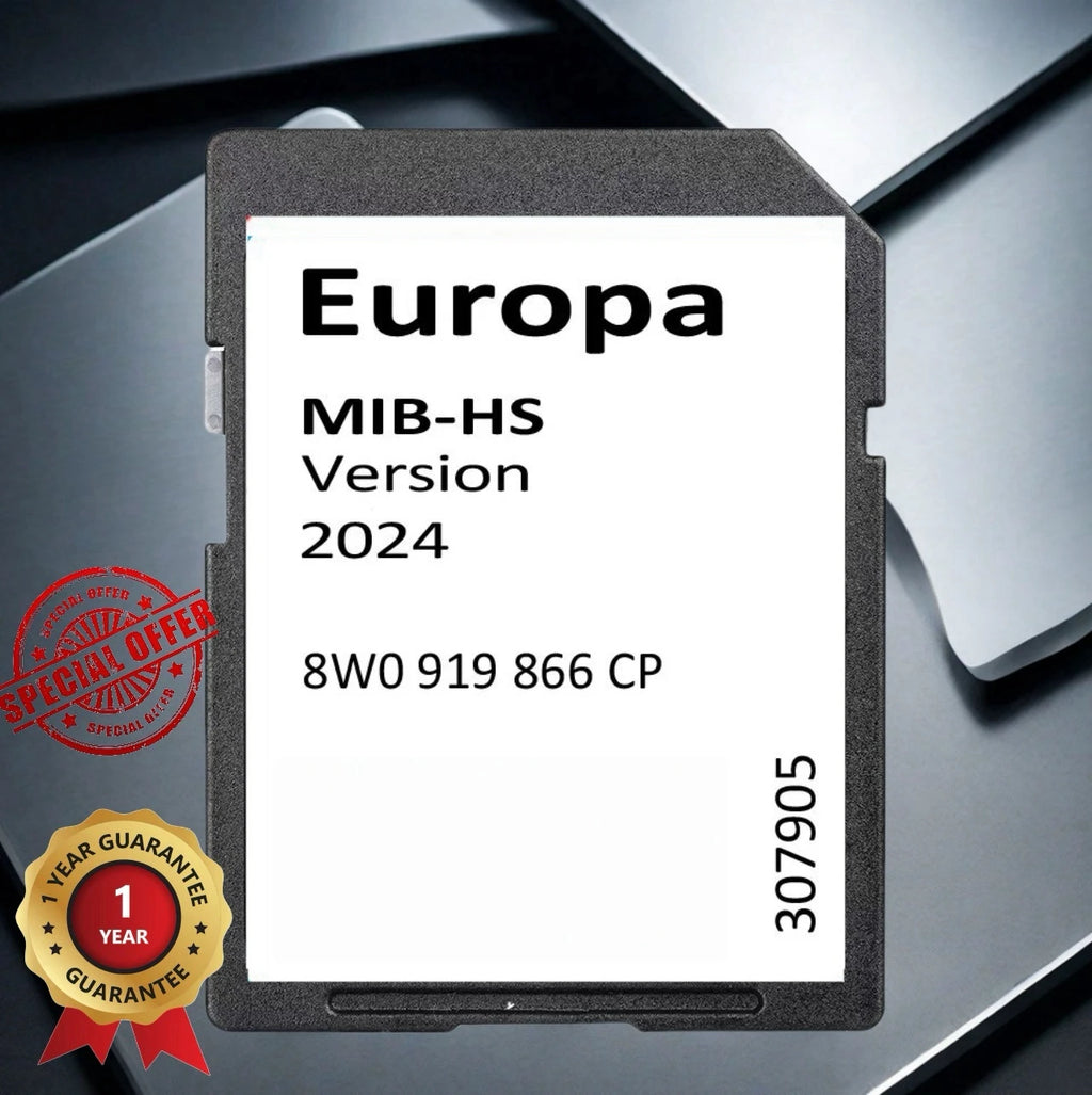 Audi MIB-HS 2024-2025 GPS Navigation SD Card Europe 8W0919866BC - 2025 Map Update Sat Nav Store