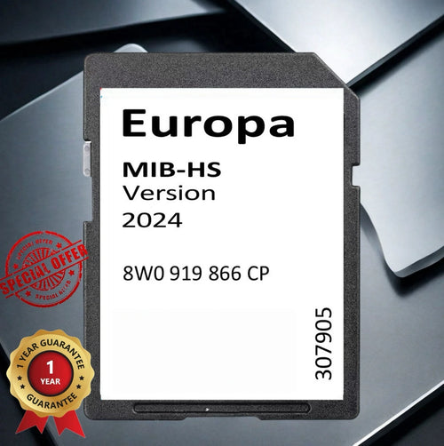 Audi MIB-HS 2024-2025 GPS Navigation SD Card Europe 8W0919866BC - 2025 Map Update Sat Nav Store