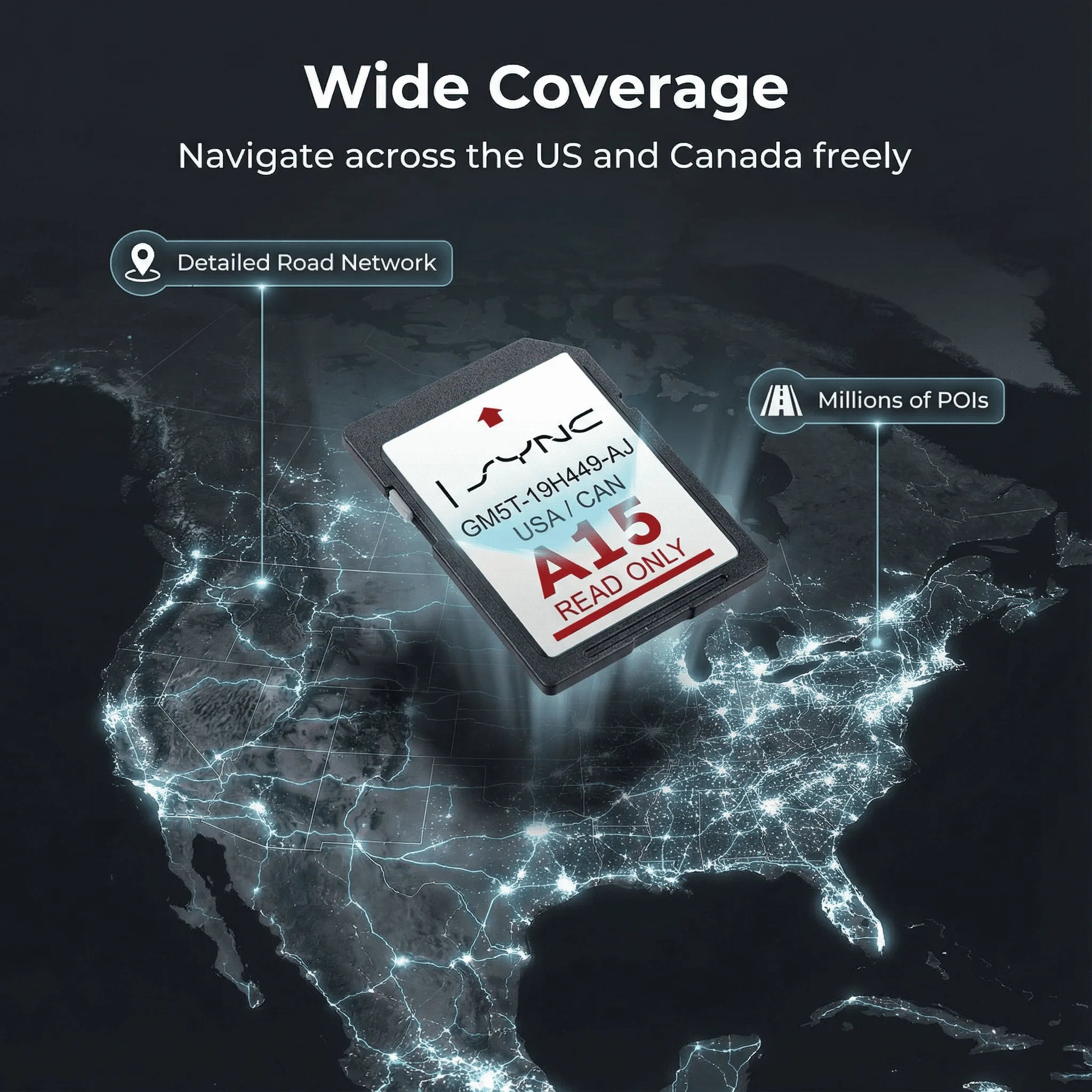 Lincoln 2024 Latest North America A15 GPS Navigation SD Card Update
