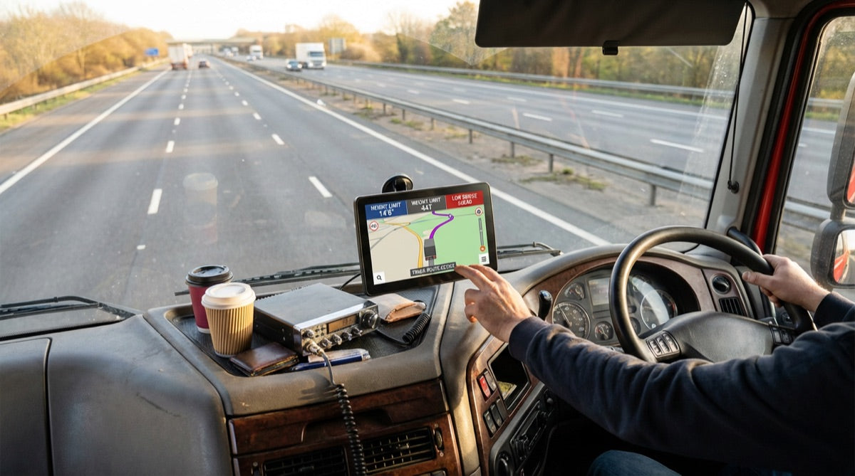9" Large Screen Sat Nav for Truck, Car & Caravan — UK & Europe Maps, Lifetime Free Updates