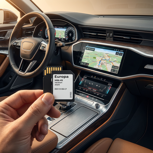2024 Europe Sat Nav SD Card for Audi MIB-HS System — Map Update 8W0 919 866 CP — Fits A3, A4, A5, Q2, Q5 & S/RS Models (2015-2020)