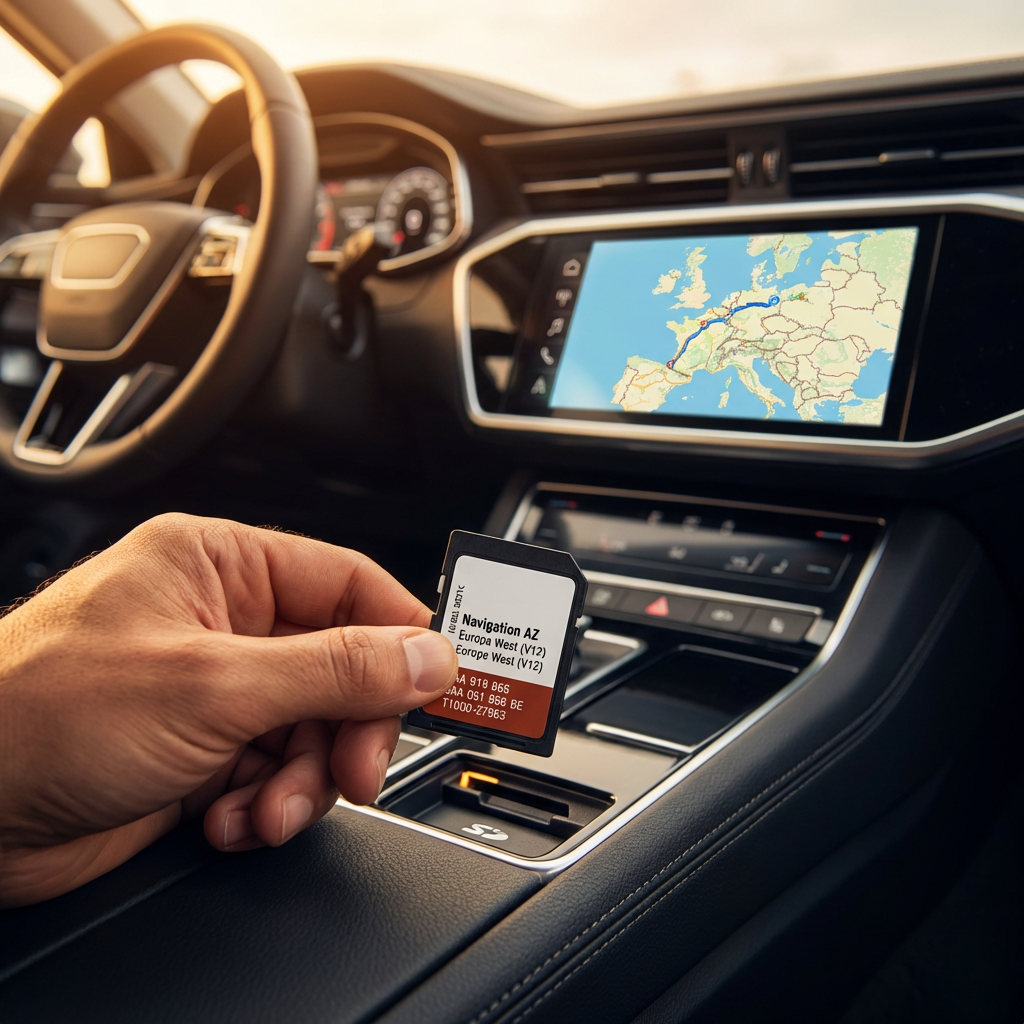 Europe West Sat Nav SD Card for VW RNS315 System Map Update — Fits Golf, Passat, Tiguan, Polo, Touran, Jetta